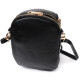 Невелика сумка цікавого формату з м'якої натуральної шкіри Vintage Чорна