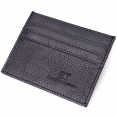 Стильный кард-кейс из натуральной кожи ST Leather Черный