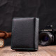 Вертикальний невеликий жіночий гаманець із натуральної шкіри ST Leather Чорний