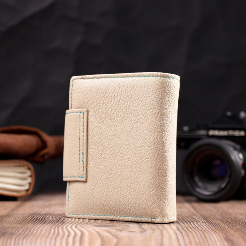 Оригинальное портмоне для женщин из натуральной кожи ST Leather Белый