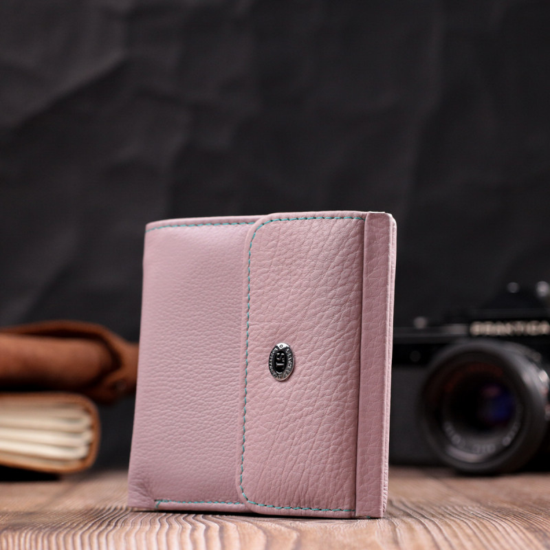 Гаманець для жінок середнього розміру з натуральної шкіри ST Leather Бежевий