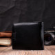 Мужской бумажник среднего размера из натуральной кожи ST Leather Черный