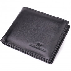 Мужской кошелек-зажим из натуральной кожи ST Leather Черный