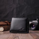 Чоловічий гаманець-затиск з натуральної шкіри ST Leather Чорний