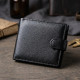 Гаманець для чоловіків зручного розміру із натуральної шкіри ST Leather Чорний