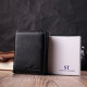 Вертикальный кошелек для стильных мужчин из натуральной кожи ST Leather Черный
