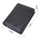 Вертикальный кошелек для стильных мужчин из натуральной кожи ST Leather Черный
