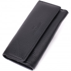 Большая ключница с функцией кошелька из натуральной кожи ST Leather Черный