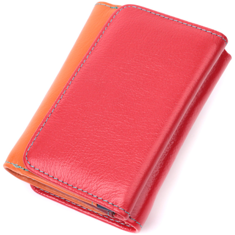 Яркий кошелек для девушек из натуральной кожи ST Leather Разноцветный