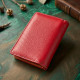 Яскравий гаманець для жінок із натуральної шкіри ST Leather Червоний