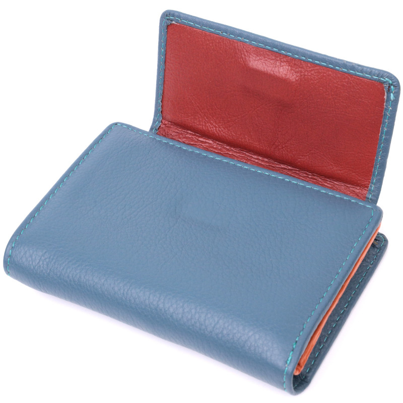Интересный кошелек для женщин из натуральной кожи ST Leather Бирюзовый