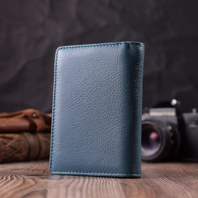 Интересный кошелек для женщин из натуральной кожи ST Leather Бирюзовый