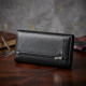 Зручний жіночий гаманець з натуральної шкіри ST Leather Чорний