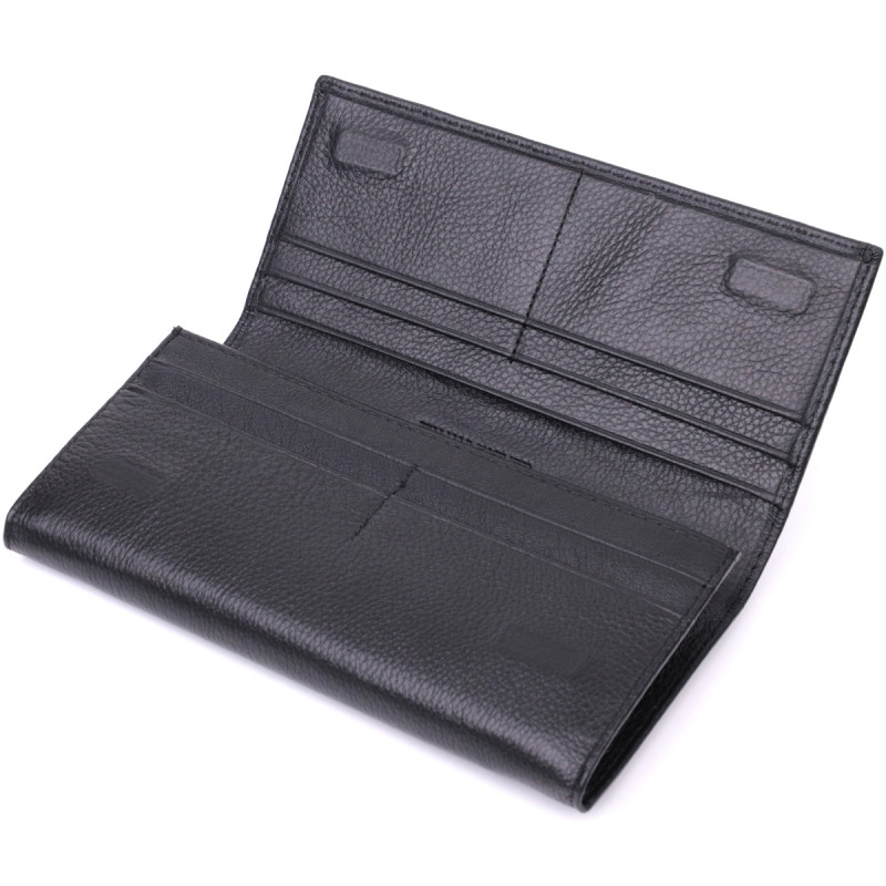 Зручний жіночий гаманець з натуральної шкіри ST Leather Чорний