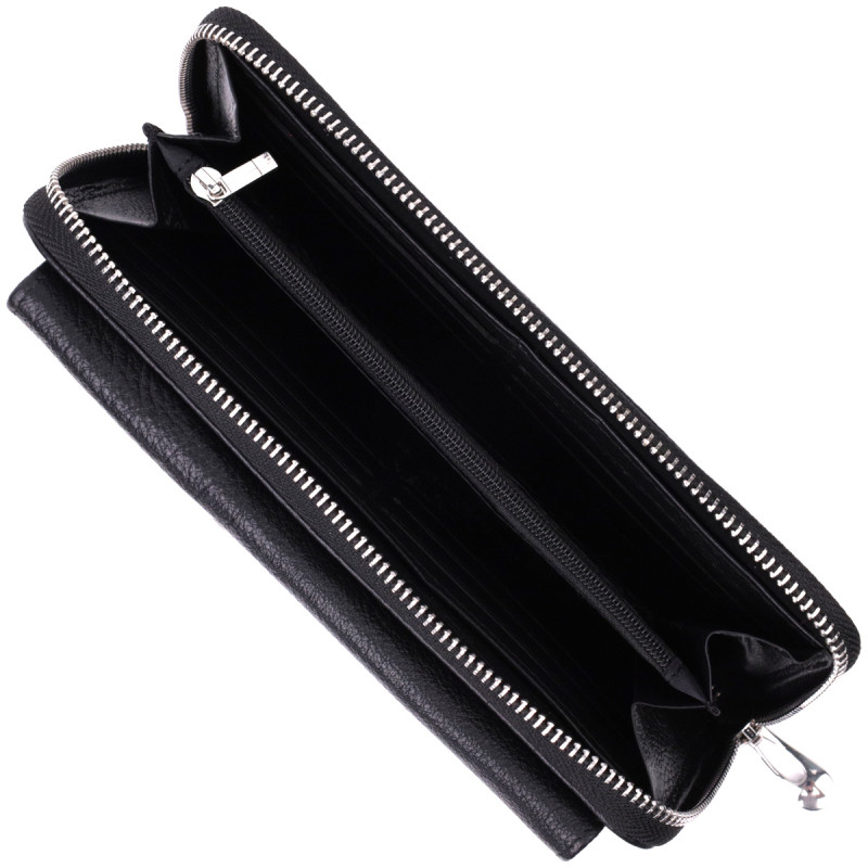Функциональный кошелек-клатч унисекс из натуральной кожи ST Leather Черный