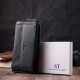 Функциональный кошелек-клатч унисекс из натуральной кожи ST Leather Черный