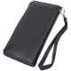 Лаконичный женский вертикальный кошелек-клатч из натуральной кожи ST Leather Черный