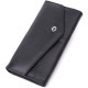 Кожаный женский кошелек с геометрическим клапаном ST Leather Черный