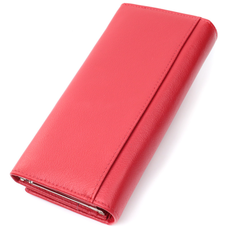Классический женский кошелек из натуральной кожи ST Leather Красный