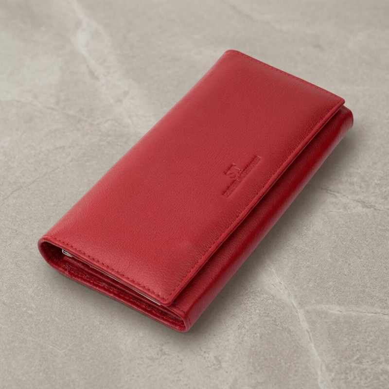 Класичний жіночий гаманець із натуральної шкіри ST Leather Червоний