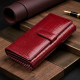 Кожаный лакированный кошелек с блоком для кредитных карт ST Leather Красный
