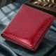 Компактный кошелек для женщин из натуральной лакированной кожи ST Leather Красный