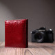 Компактный кошелек для женщин из натуральной лакированной кожи ST Leather Красный