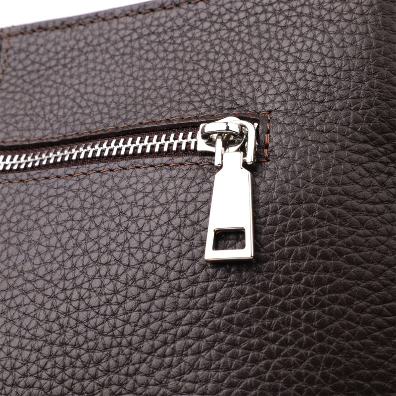 Стильна сумка через плече для чоловіків із натуральної шкіри GRANDE PELLE Коричневий