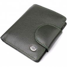 Вертикальный женский кошелек из натуральной кожи ST Leather Зеленый