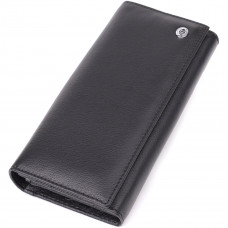 Солидный женский кошелек из натуральной кожи ST Leather Черный