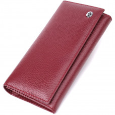 Практичный кошелек для женщин из натуральной кожи ST Leather Бордовый