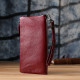Кожаный кошелек на три отделения для женщин ST Leather Бордовый
