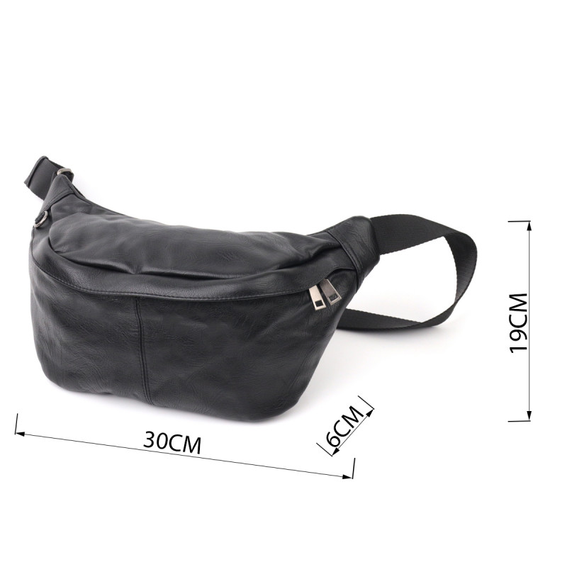 Сумка через плечо Vintage кожаная Черный