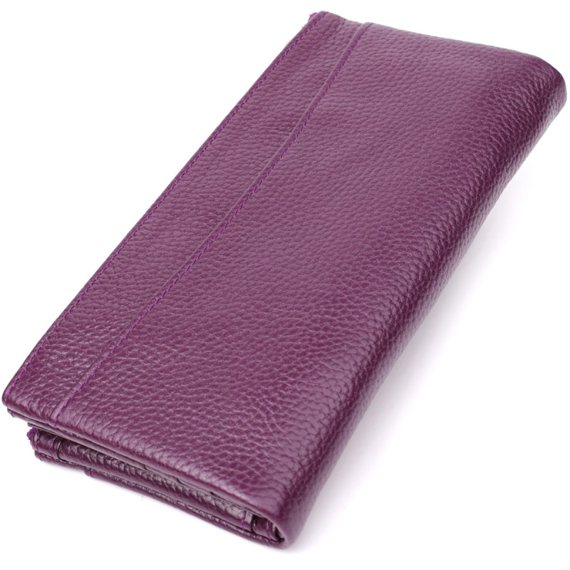 Яскравий жіночий гаманець з натуральної шкіри CANPELLINI _ Фіолетовий