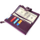 Яскравий жіночий гаманець з натуральної шкіри CANPELLINI _ Фіолетовий