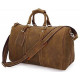 Сумка дорожня Vintage з вінтажній шкіри Коричнева