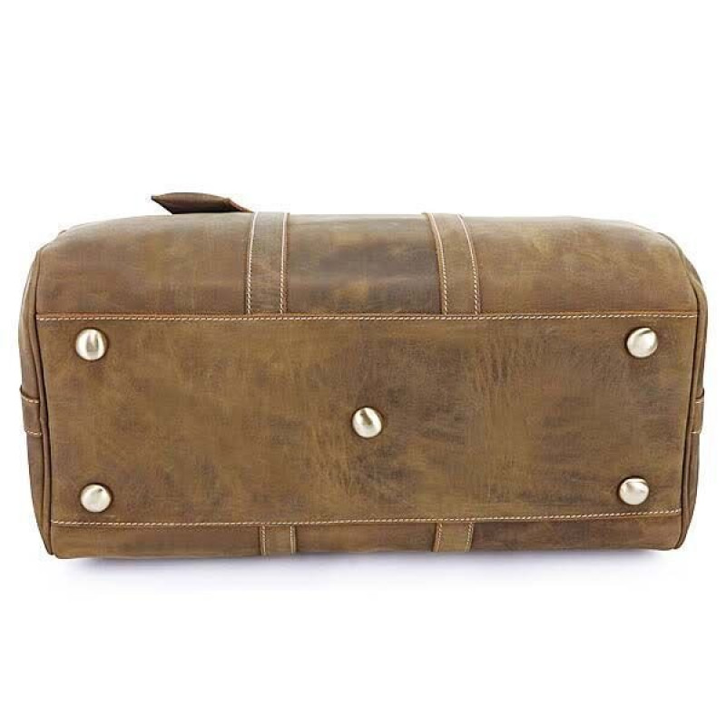Сумка дорожня Vintage з вінтажній шкіри Коричнева