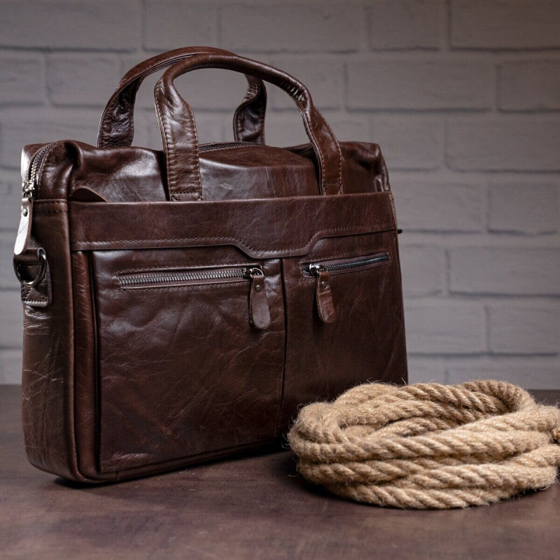 Сумка чоловіча Vintage Коричнева
