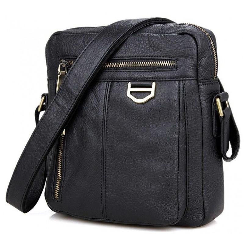 Сумка чоловіча Vintage через плече Чорна