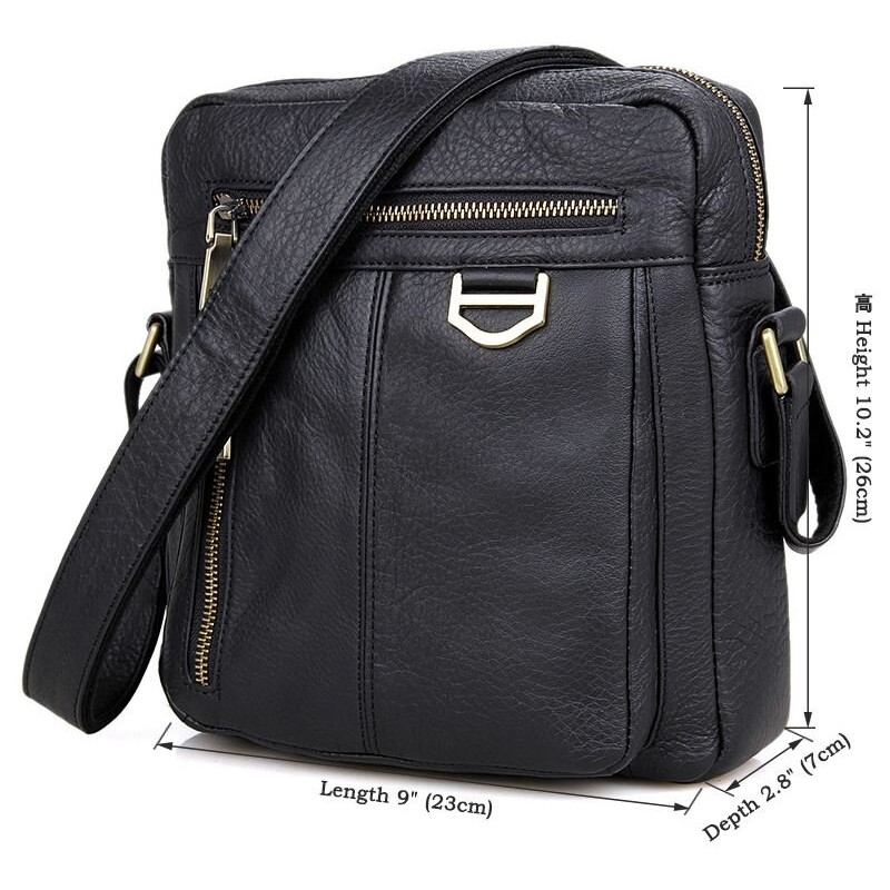 Сумка чоловіча Vintage через плече Чорна