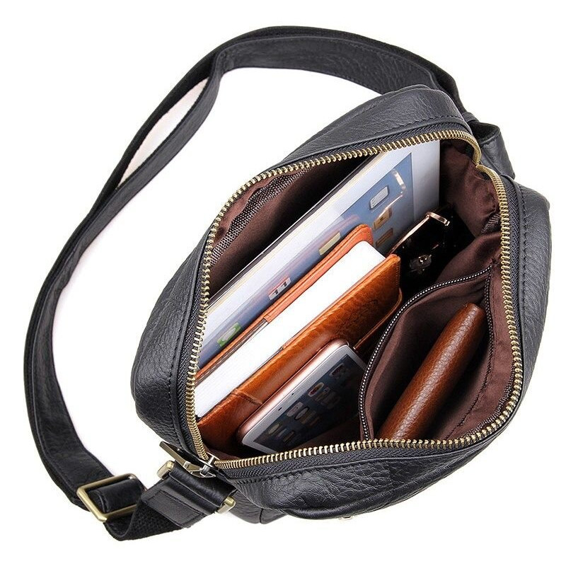 Сумка чоловіча Vintage через плече Чорна