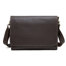Сумка мужская горизонтальная на плечо Vintage Коричневая