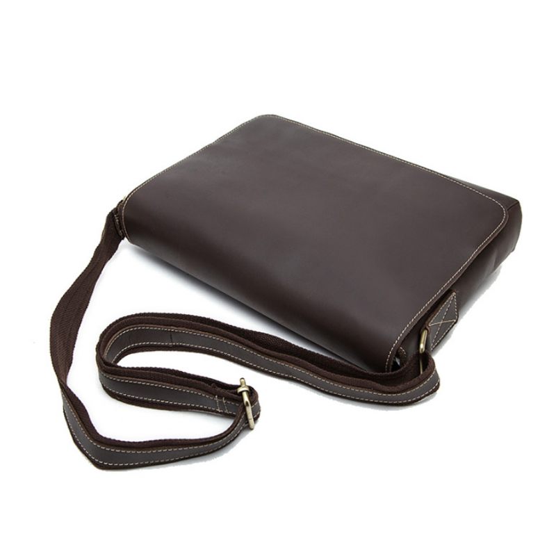 Сумка мужская горизонтальная на плечо Vintage Коричневая