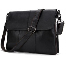 Сумка чоловіча шкіряна Vintage Чорна