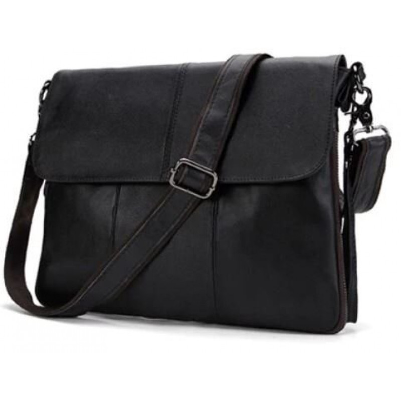 Сумка чоловіча шкіряна Vintage Чорна
