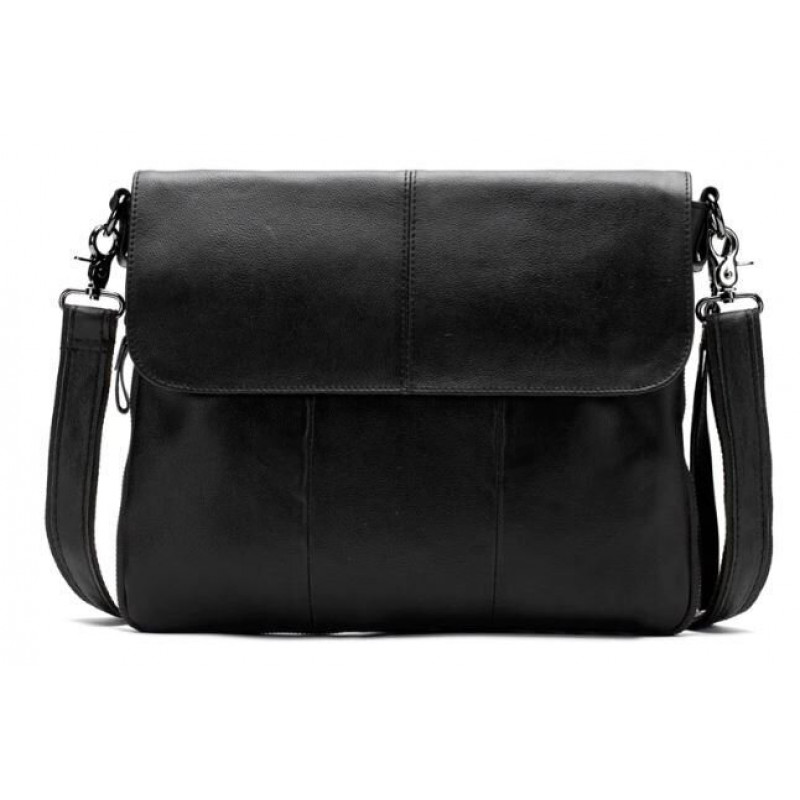 Сумка чоловіча шкіряна Vintage Чорна