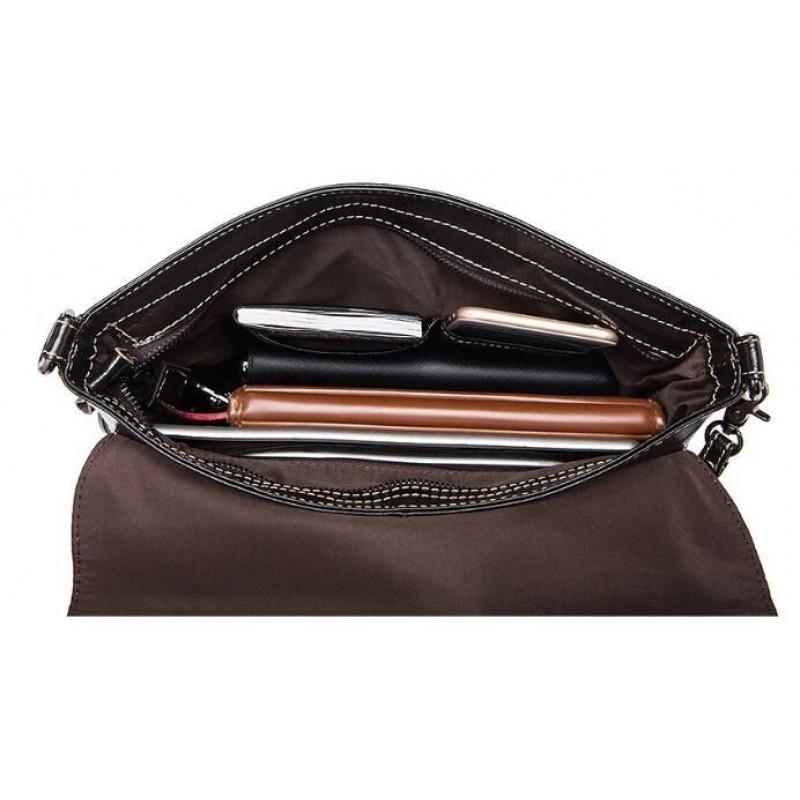 Сумка чоловіча шкіряна Vintage Чорна