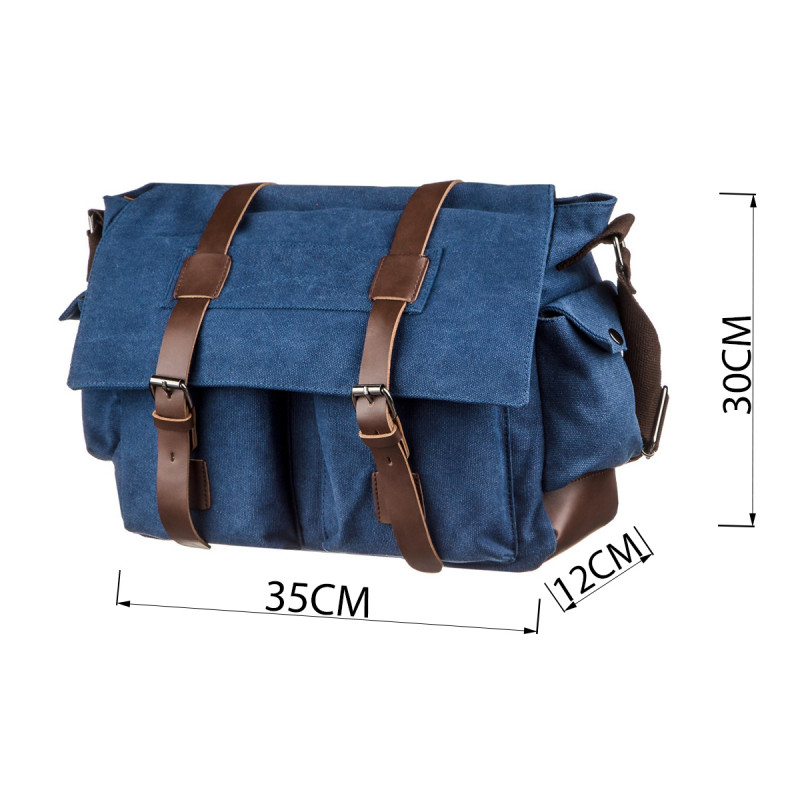 Сумка на плече текстильна Vintage Синя