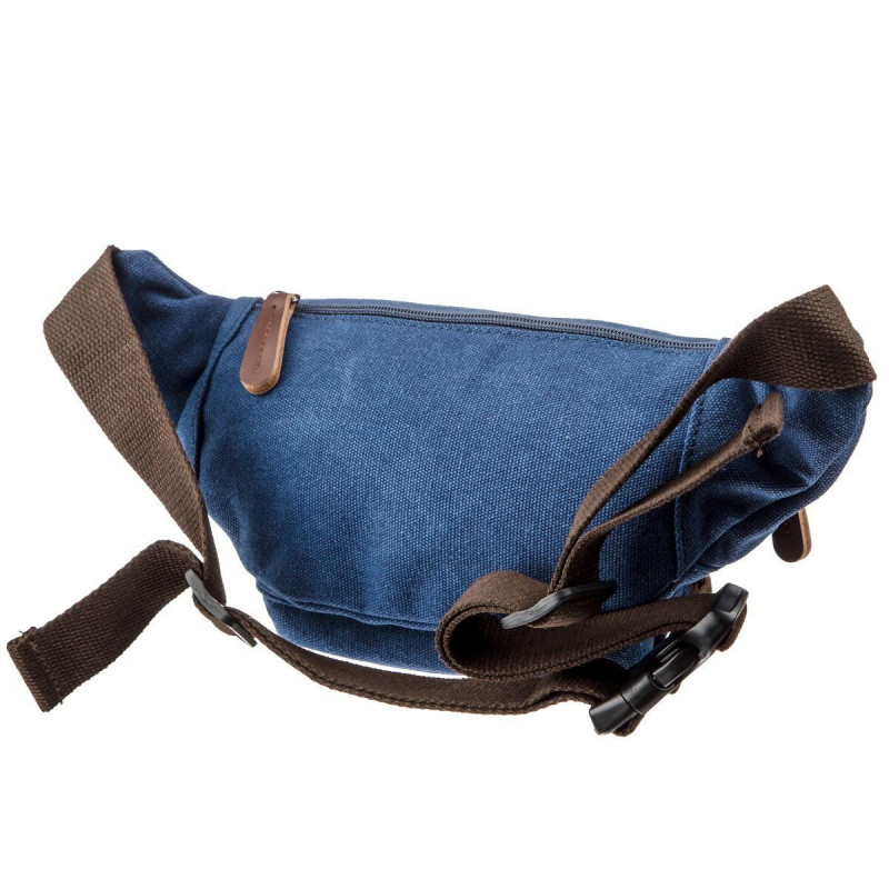 Сумка поясная текстильная Vintage Синяя