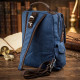 Мужская сумка рюкзак на одно плечо для документов и города Vintage Синяя